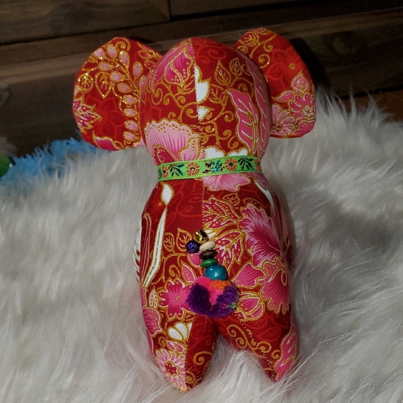 Fabric Stuffed Elephant Decor - Picture 7 of 7